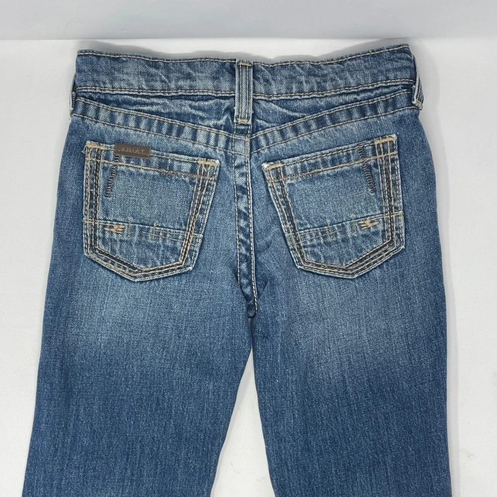 Ariat Kids S Cowboy Faded Denim Jeans 100% Cotton Work Play Pants